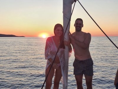 Experience Romantic Sunset Sailing on a modern 36ft (11m) sail yacht