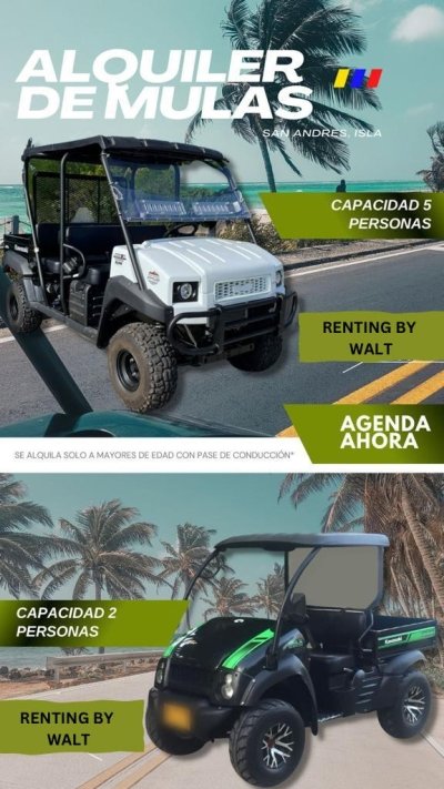 Rent a Car - Mule in San Andres Island
