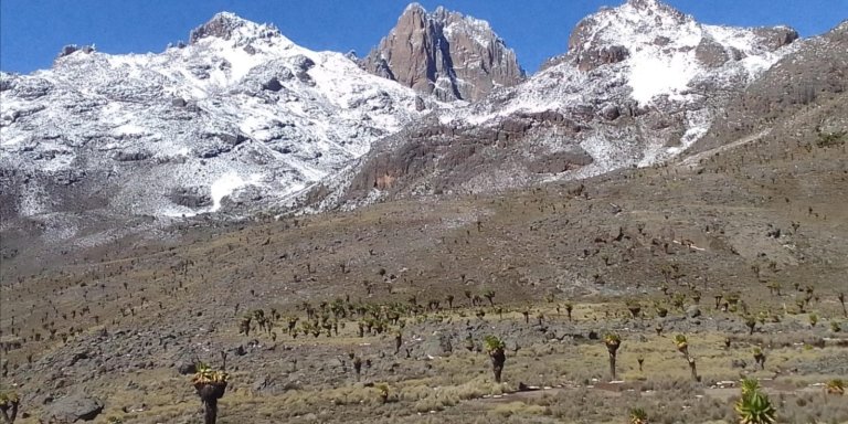 4 days Mt Kenya trek: up Sirimoni - down Chogoria routes