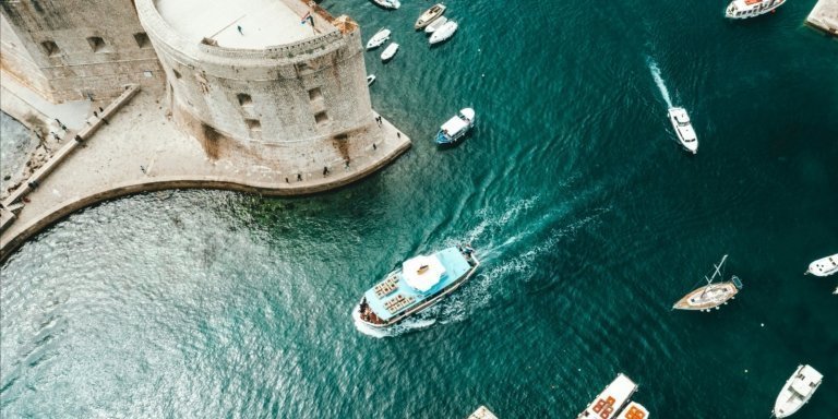 Private City and Beach  by Speed Boat