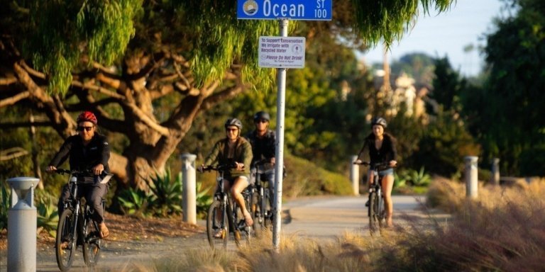 North Coast Electric Bike tour to Encinitas, Moonlight Beach.