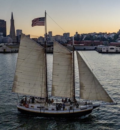 Sailing on San Francisco Bay aboard a historic tall ship