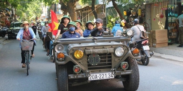 Vintage Jeep Discovery Hanoi Landmarks Secret Corners Tour