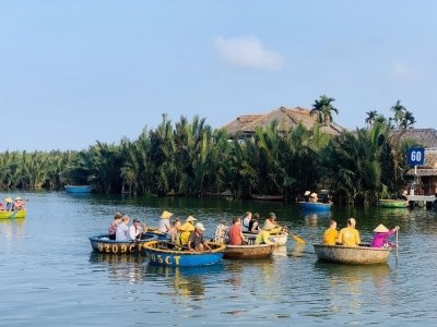 Morning Hoi An Eco Tour Basket Boat Racing Fishing in Cam Thanh Forest