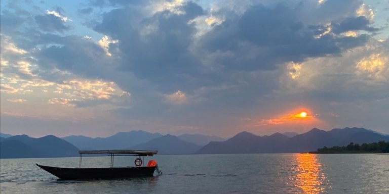 Relaxing boat cruise on Skadar Lake