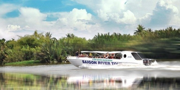 Luxury Speed Boat to Phu Chau Temple Binh Quoi Village Morning Tour