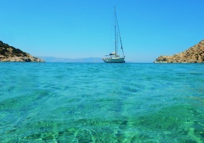 Paros: Antiparos Private Sailing tour with lunch