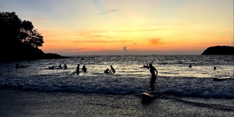 Surfing on Kata Beach Phuket