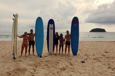 Surfing on Kata Beach Phuket