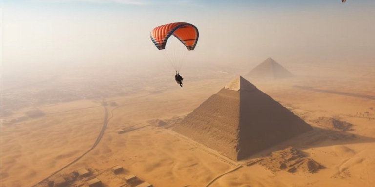 Sky Diving On the Pyramids in Egypt