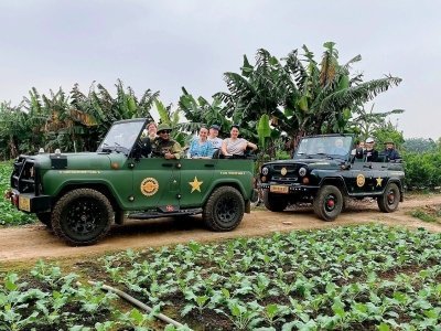 Hanoi City & Red River Countryside Jeep Adventure Combo