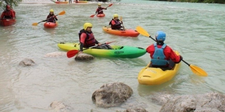 Kayak trip on Soča river, for beginners