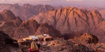 Mount Moses and St Catherine's Monastery by day