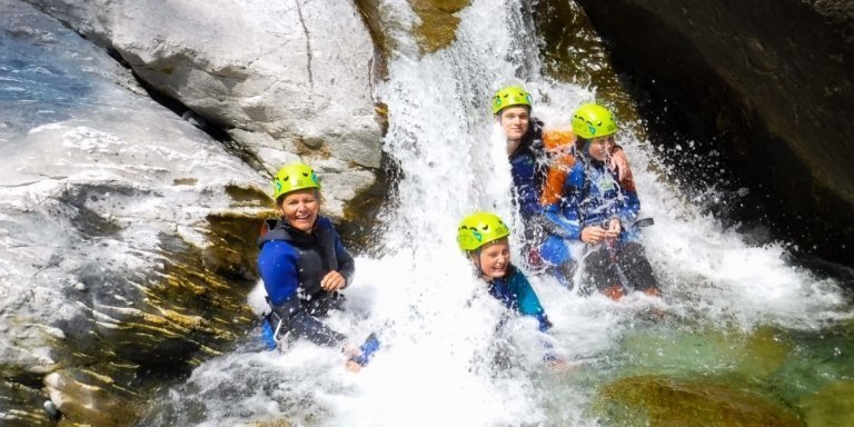 Canyoning tour Family Adventure in the Chalamy Torrent, Aosta Valley