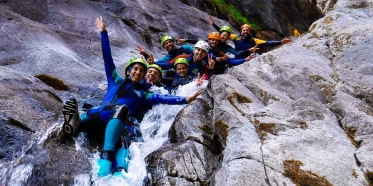 Canyoning Beginners Test Yourself in the Chalamy torrent Aosta Valley