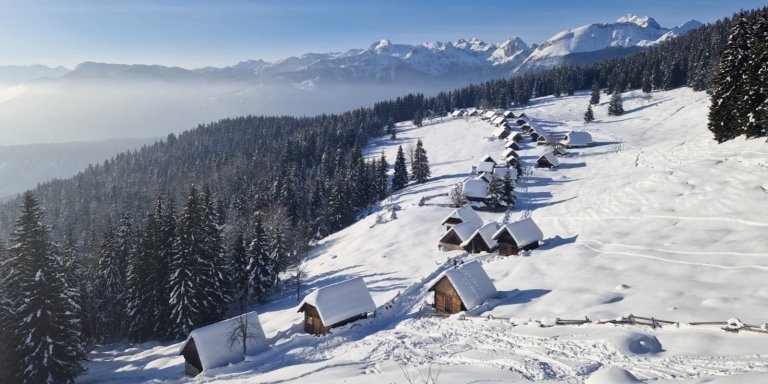 Snowshoeing in amazing Julian Alps