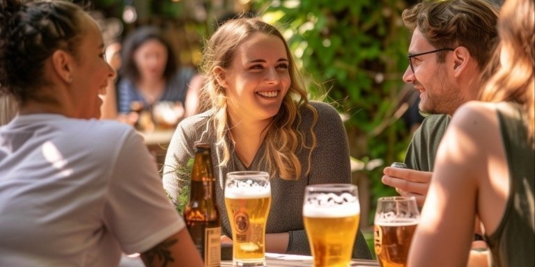 Sunny Beer garden tour