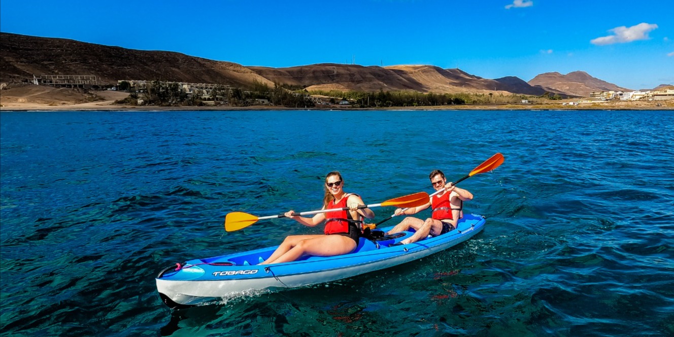 Kayaking + snorkeling in Fuerteventura