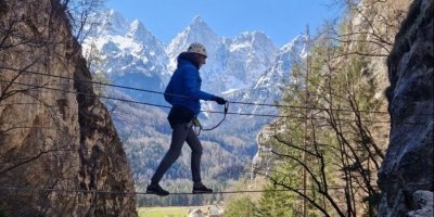 Via-Ferrata in the wild gorge