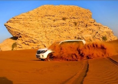 Dubai Morning Desert Adventure Dune Bashing & Sandboarding