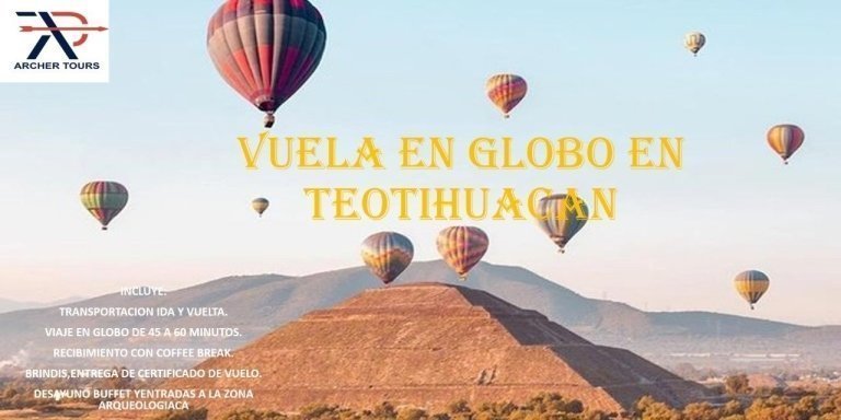 VUELA EN GLOBO SOBRE LAS PIRAMIDES DE TEOTIHUACAN