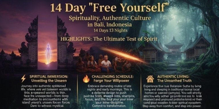 14 Day 'Free yourself'  Spirituality, Authentic Culture  in Bali