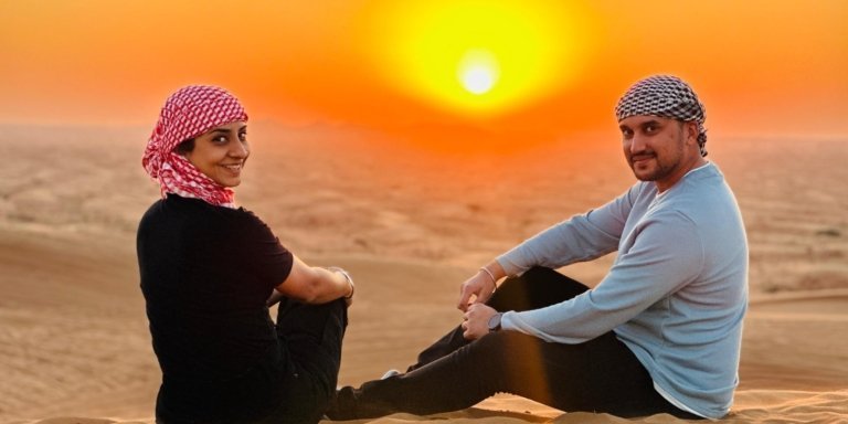 Sunrise Desert View with ATV Quad Biking and Camel Riding