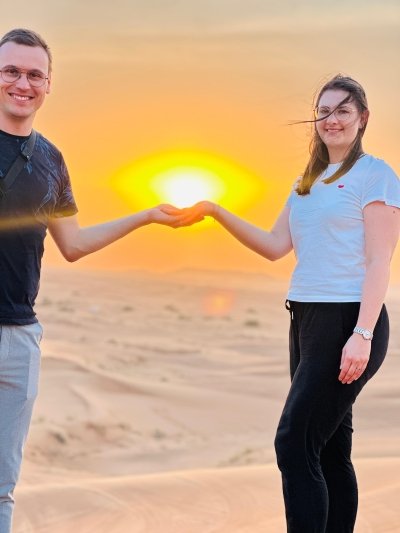 Sunrise Desert View with ATV Quad Biking and Camel Riding