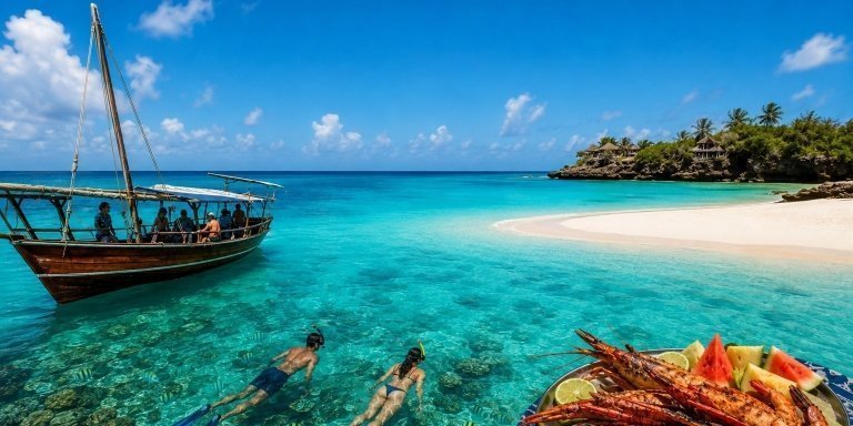 Zanzibar: The Grand Safari Blue , Sandbank, Snorkeling & Seafood BBQ