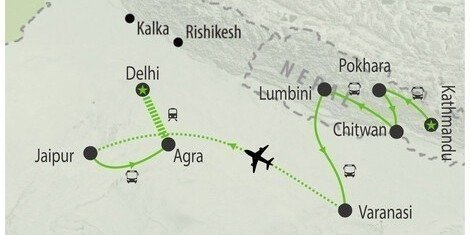 14 Days Delhi to Kathmandu