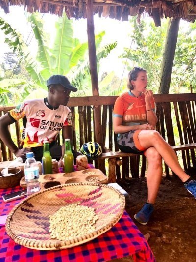 Cycling to Materuni Waterfalls and Coffee Experience