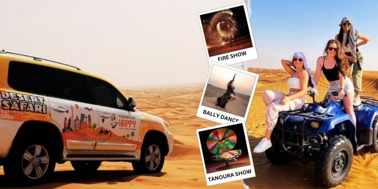 Desert Safari Dubai with ATV Quad Bike, Camel Ride, Sand Board, Dinner
