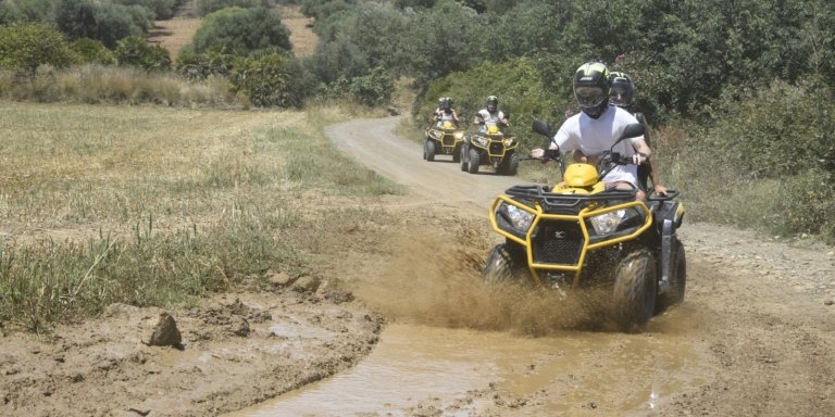1 hour guided quads tour for two people in Mijas Mountains