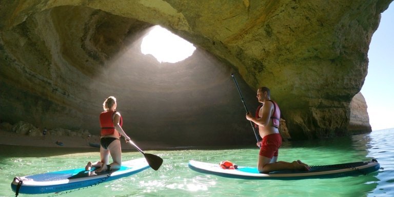 Small group Paddleboarding Benagil caves