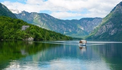 Lake Bohinj. Savica waterfall.