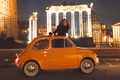 Private: 2 hour Evening Tour of Rome aboard a Vintage Fiat 500