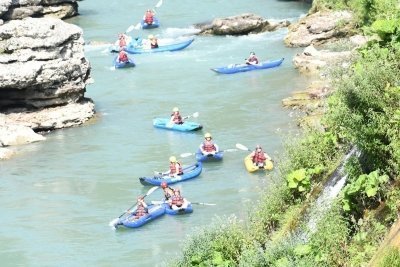 Kayaking in Vjosa river,Albania