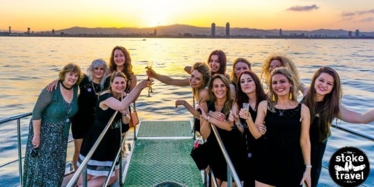 Champagne & Sunset boat party in Barcelona