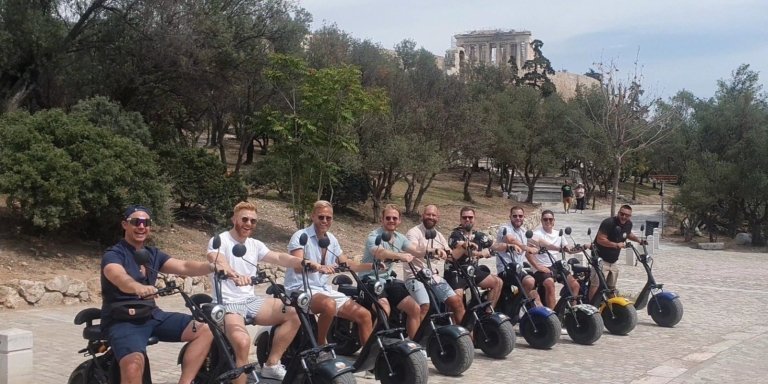 Athens: Guided E-Scooter Tour in Acropolis Area by Parthenons Scooters