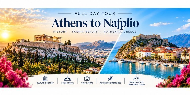 Athens to Nafplio foul day tour.