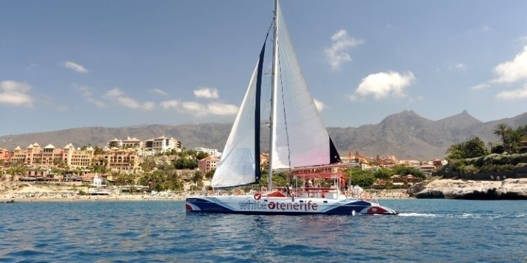 Private Charter of White Paradise Catamaran in Tenerife