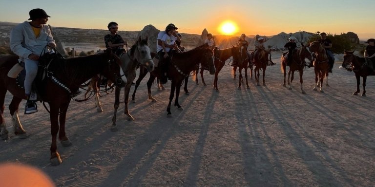 Sunset Horse back riding tours in cappadocia