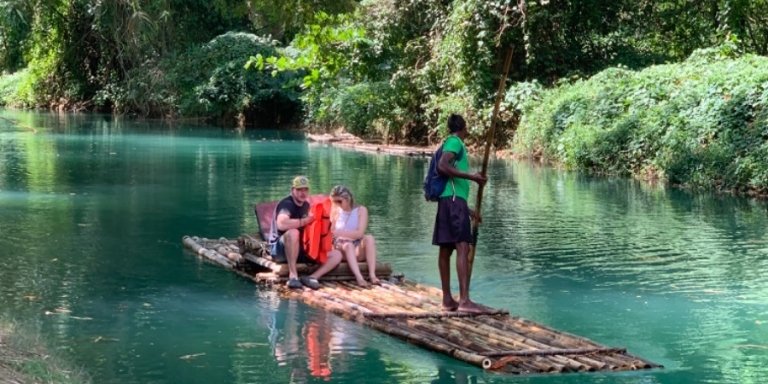 Bamboo Rafting And Shopping in Jamaica