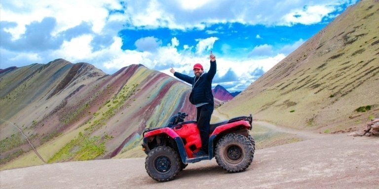 From Cusco: Vinicunca Rainbow Mountain ATV Tour with Meals