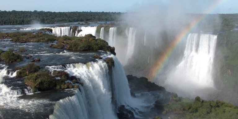 IGUASSU FALLS BRAZIL & ARGENTINEAN SIDE AT THE SAME DAY