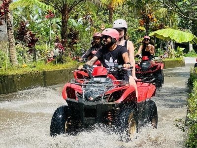 Bali Quad Bike Adventure Through Tunnel and Waterfall