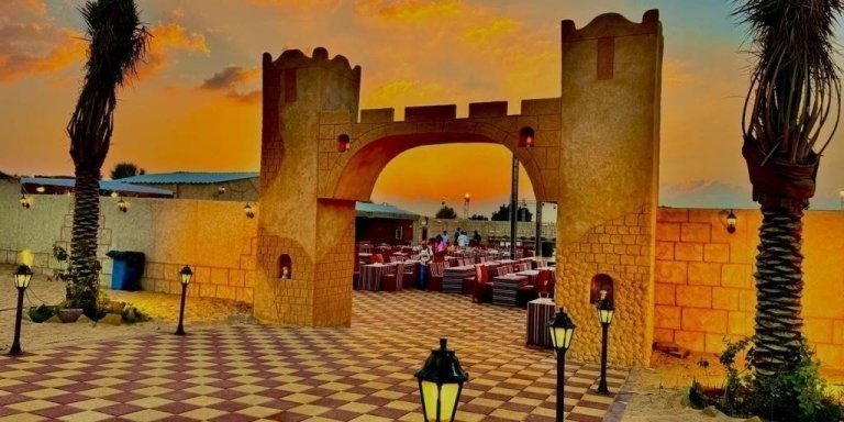 Deluxe Evening Desert Safari with Camel Ride, Sandboard, Dinner BBQ