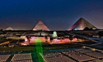 SOUND AND LIGHT SHOW AT GIZA PYRAMIDS