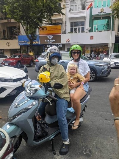 Saigon morning unseen and local food by motorbike and scooter