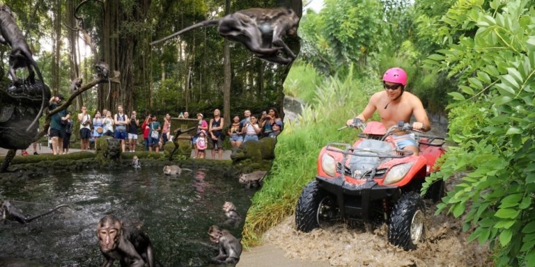 Bali Jungle Quad Bike and Monkey Forest Tour